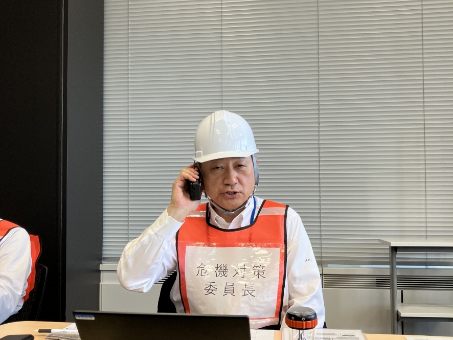 BCP総合訓練中の写真　